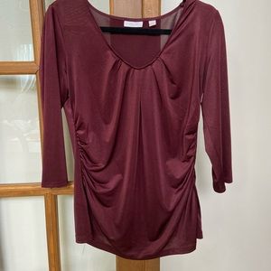 Burgundy blouse